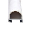 White Rubber D-Profile RV Slide Out Seal 018-184-EKD - End Cross-Section View | United RV Parts