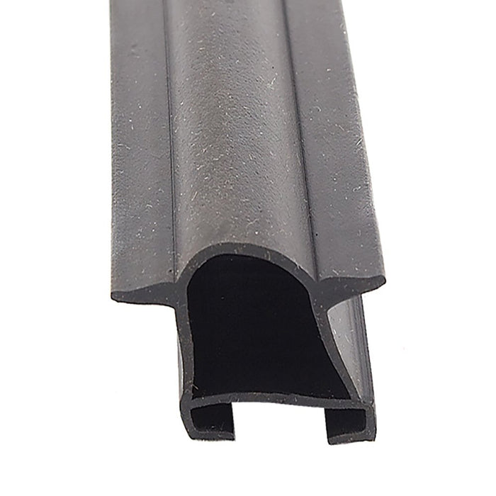 Black Rubber D Seal 018-522 EKD Base with Fins - Cross Section View | United RV Parts
