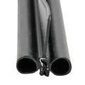 Black Rubber RV Slide Out Seal Double Bulb with Wiper - Close-Up End View | United RV Parts