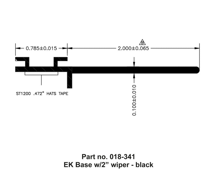 AP Products 018-341 EK Wiper Seal Technical Drawing - Dimensions | United RV Parts