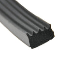 Black Foam Weather Seal with Ribbed Profile - Close-up Detail | United RV Parts
