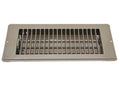 Brown Steel 4x10 Floor Register with Fixed Ribs - Front View | United RV Parts
