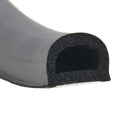 Black Foam RV Slide-Out D Seal PSA Tape Cross-Section Detail - AP Products 018-318 | United RV Parts