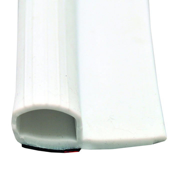 White Rubber Slide Out Seal with Wiper - Cross Section View | United RV Parts