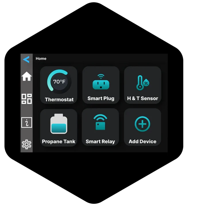 Black WalTech Smart Thermostat Control Hub - App Interface View | United RV Parts