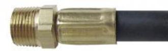 AP Products 3/8 MPT Brass Male End LP Pigtail Hose - Close-Up Detail | United RV Parts