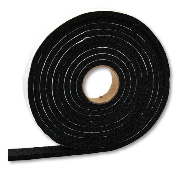 Black Foam Weather Stripping Roll 3/16x1/2x10ft - Side Profile | United RV Parts