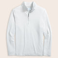 Fog gray long sleeve quarter zip on a beige background