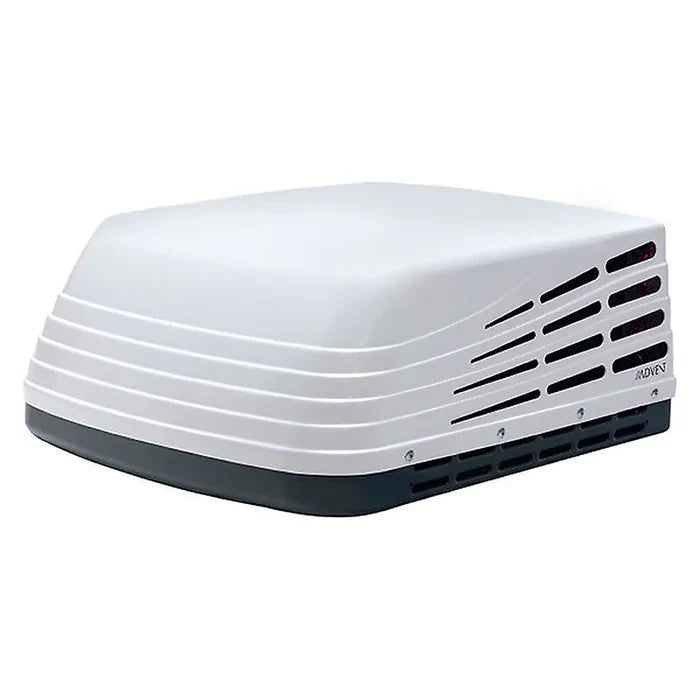 White Plastic RV AC Shroud Cover for Advent ACM135 ACM150 - 3/4 Angle View | United RV Parts