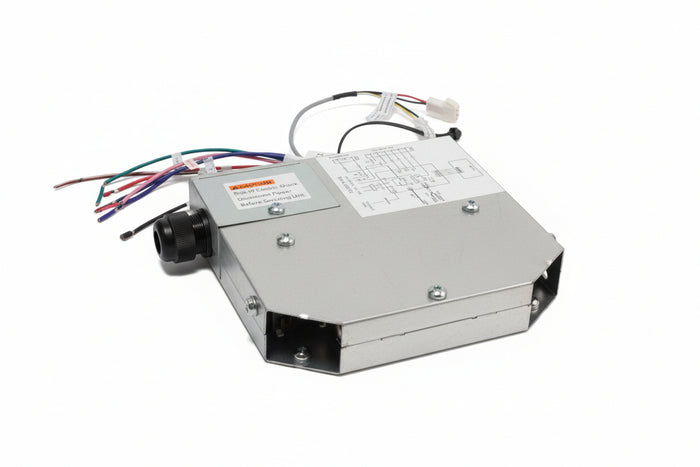 Silver Metal ASA Electronics PXXACRG12RB Relay Box with Wiring Harness - Angled Top View | United RV Parts