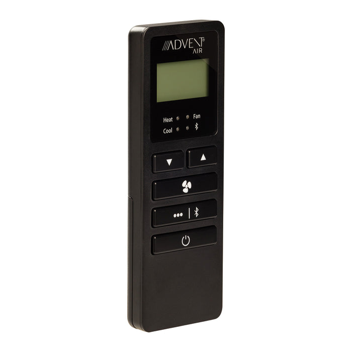 Black Advent Air ACTH25REM Bluetooth RV Air Conditioner Remote Control - Angle View | United RV Parts