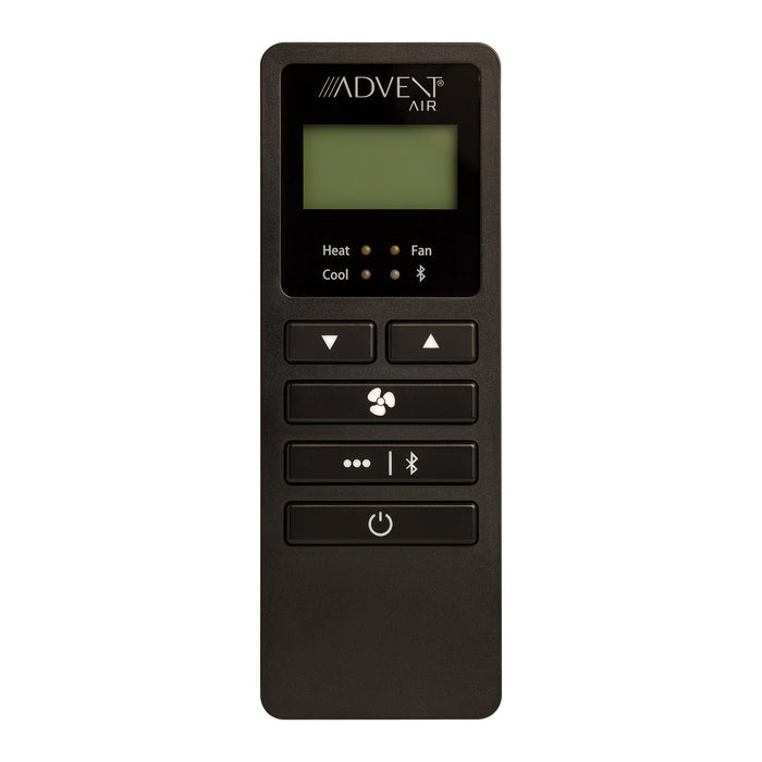 Black Advent Air ACTH25REM Bluetooth RV AC Remote with LCD Display - Front View | United RV Parts