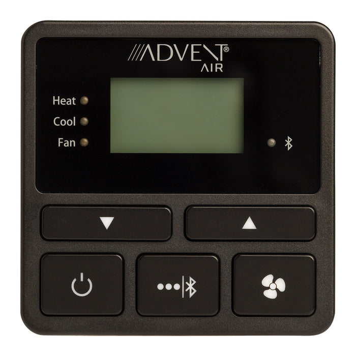 Black ASA Electronics ACTH25 Bluetooth RV Thermostat - Front View with LCD Display | United RV Parts