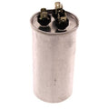 Silver Metal RV Air Conditioner Run Capacitor - Front View | United RV Parts