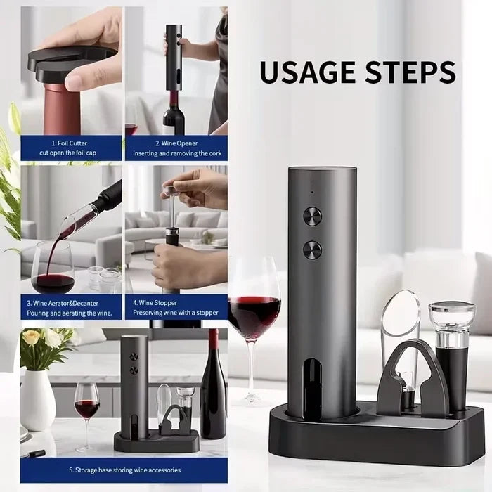 Automatic Electric Wine Opener Set