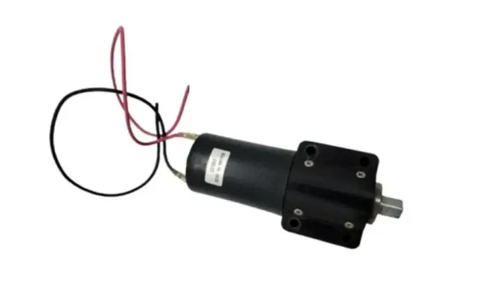 Black BAL 231000 12V Stabilizer Jack Motor with Gearbox - Side View | United RV Parts