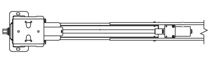 BAL 231000 Stabilizer Jack Motor Technical Diagram - Top View Schematic | United RV Parts
