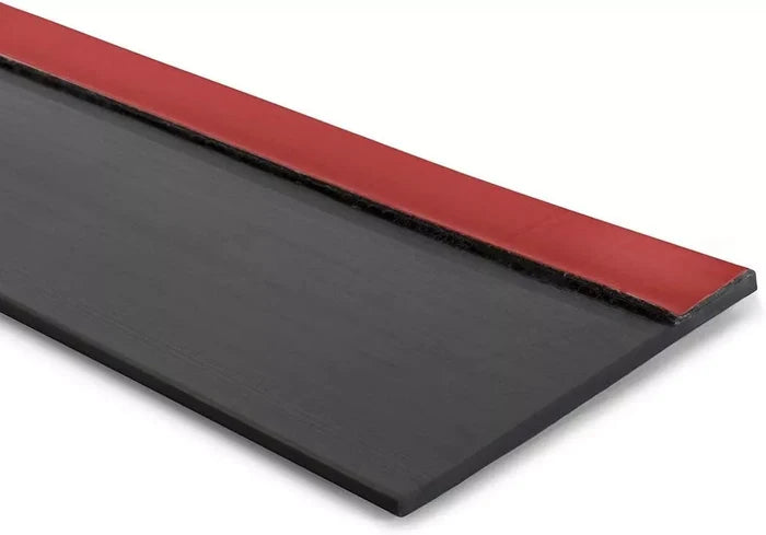 Black EPDM RV Slide-Out Wipe Seal with Red Adhesive Strip - Close-Up Detail | United RV Parts