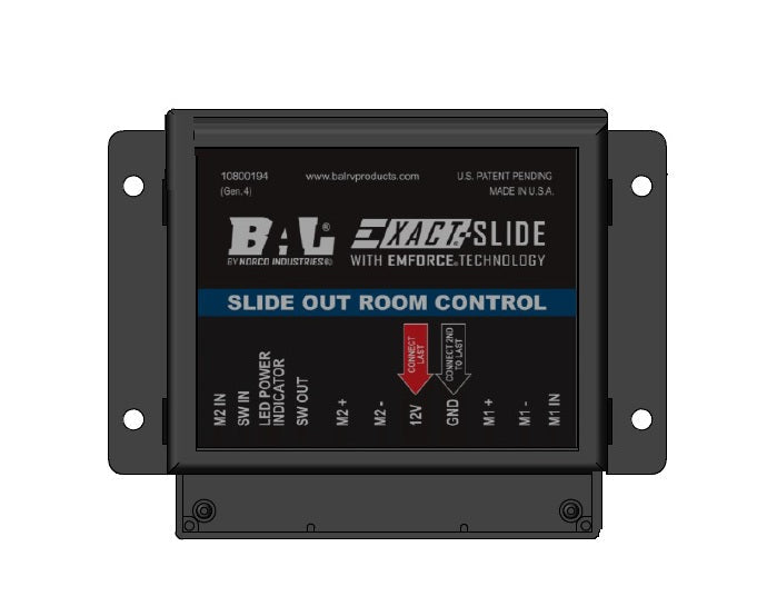 Black BAL Exact Slide Controller 10800194 - Front View | United RV Parts