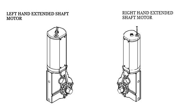 BAL G5.5 Slide Out Left and Right Hand Extended Shaft Motors - Diagram View | United RV Parts