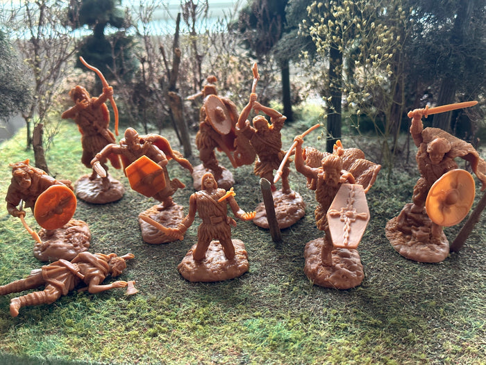 BARBARIANS / VIKINGS 3 SET SPECIAL 27 FIGURES BROWN