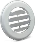 White Plastic RV Ceiling Duct Vent 94270 Open Louvers - Angled Front View | United RV Parts