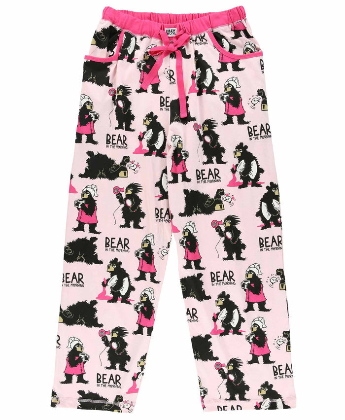 Bear in the AM Pink Women's Pajama Pant: XL