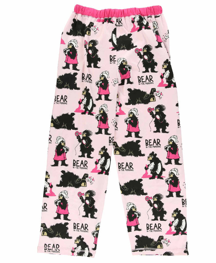 Bear in the AM Pink Women's Pajama Pant: XL