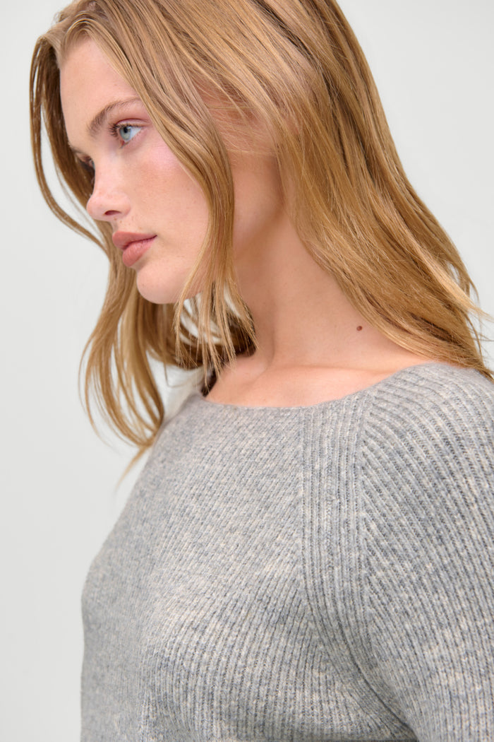 Beau Oversized Brushed Knit Sweater - Fog