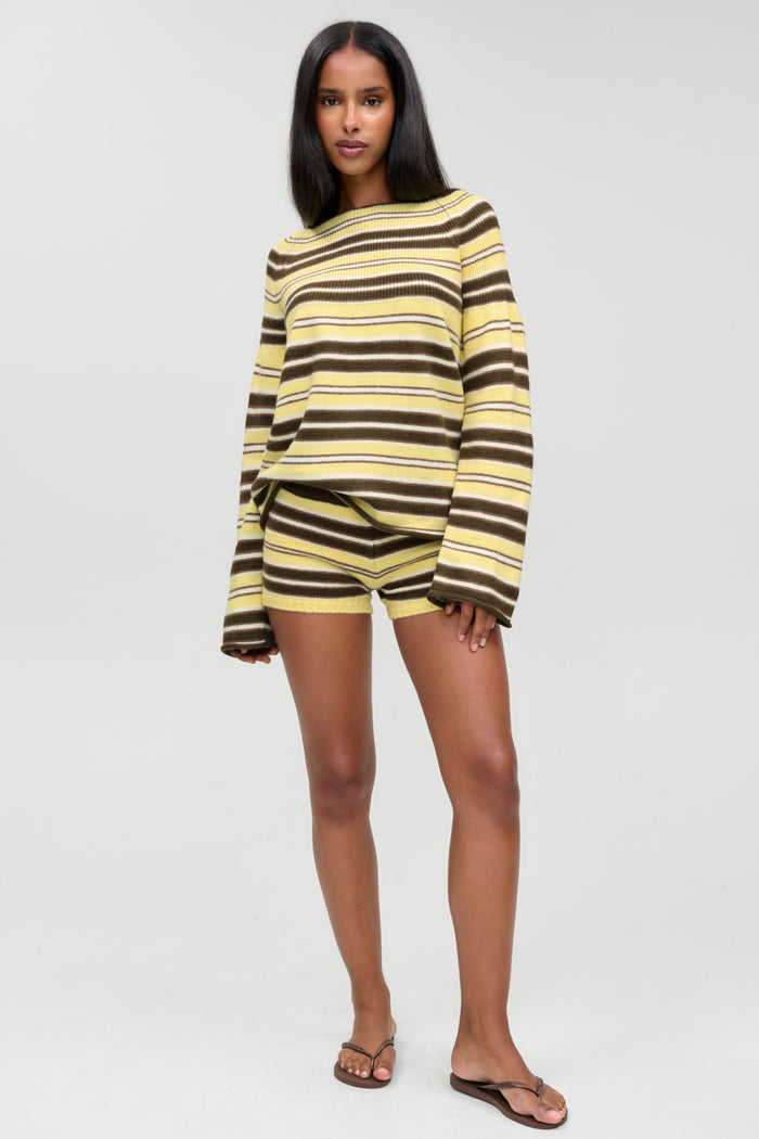 Beau Oversized Brushed Knit Sweater - Toasted Oat