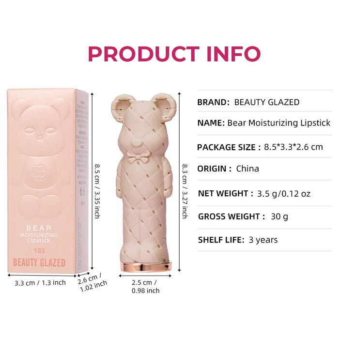 Beauty Glazed Bear Moisturizing Lipstick, Lip balm