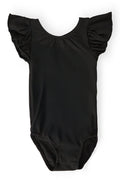 Black S/S Flutter Sleeve Leotard-Mila & Rose ®