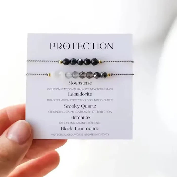 Black Tourmaline Protection Bracelet Gift for Him
