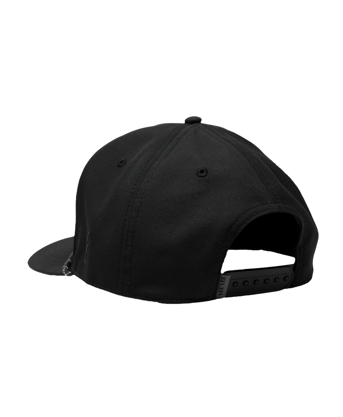 Black baseball cap on a white background