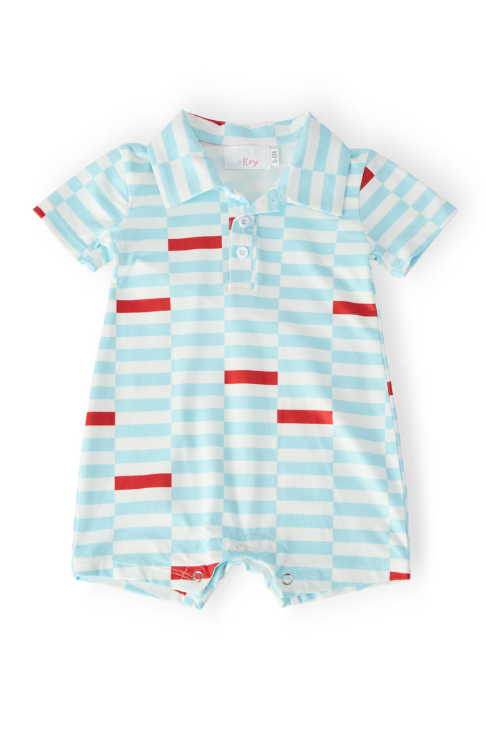 Block Party Polo Shorty One-Piece-Mila & Rose ®
