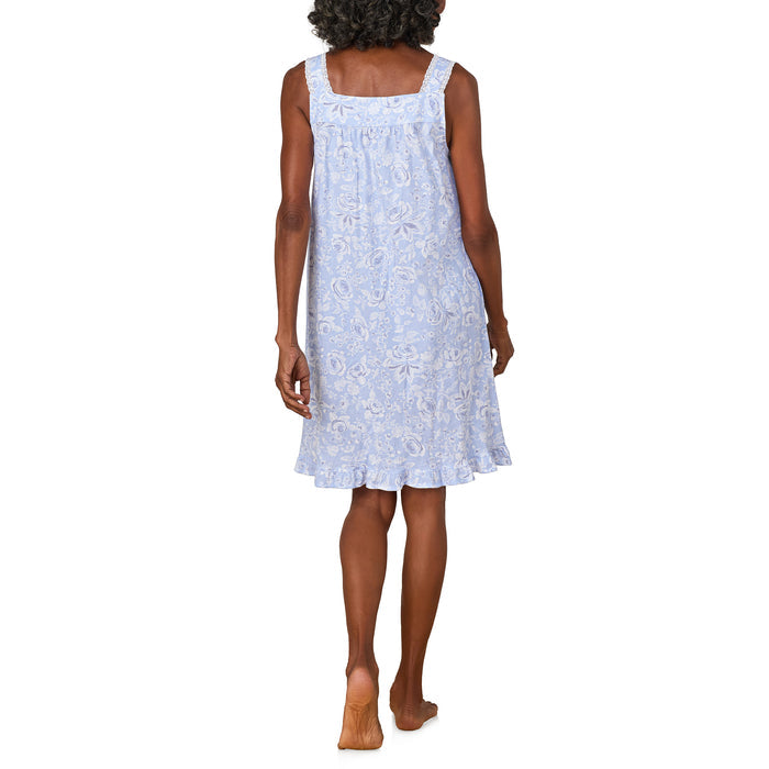 A lady wearing Blue Roses Cotton Jersey Chemise
