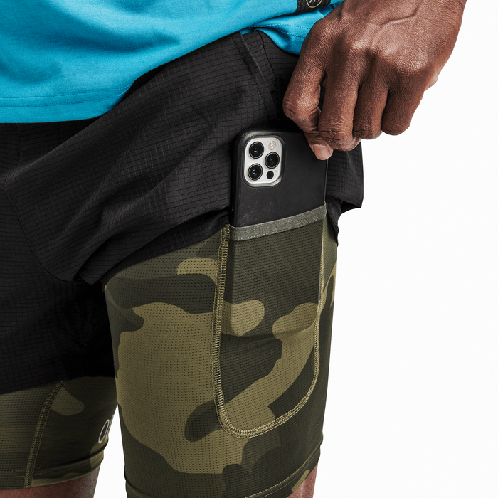 The Roark Bommer 3.5" Shorts in Black, ideal for workouts, running errands, or relaxing at home.