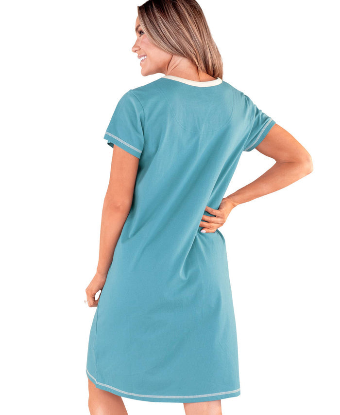 Booty Sleep Blue V-Neck Nightshirt: S/M