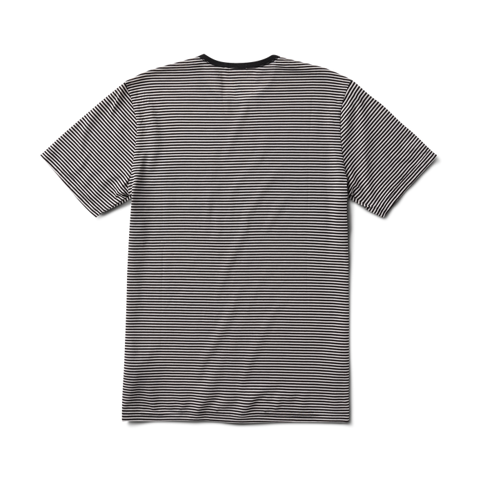 Close-up of the Roark Borrego Short Sleeve Tee in Stripe, showcasing its comfortable fit and soft fabric.