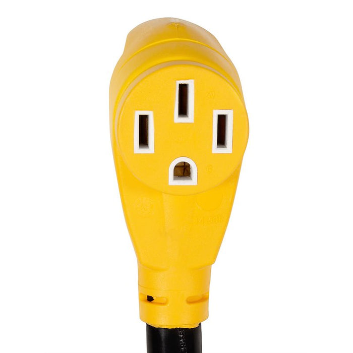 Yellow 50 Amp Female RV Outlet - Close-up Detail | United RV Parts