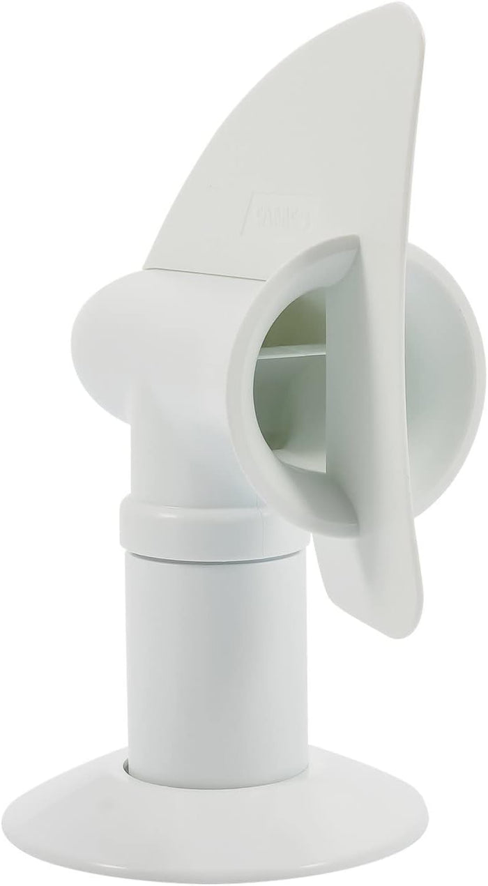 White Camco Cyclone RV Holding Tank Vent - Rear View Showing Airflow Chamber | United RV Parts