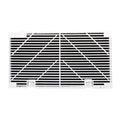 White Plastic Dometic Return Air Grille Filter 40409 - Front View | United RV Parts