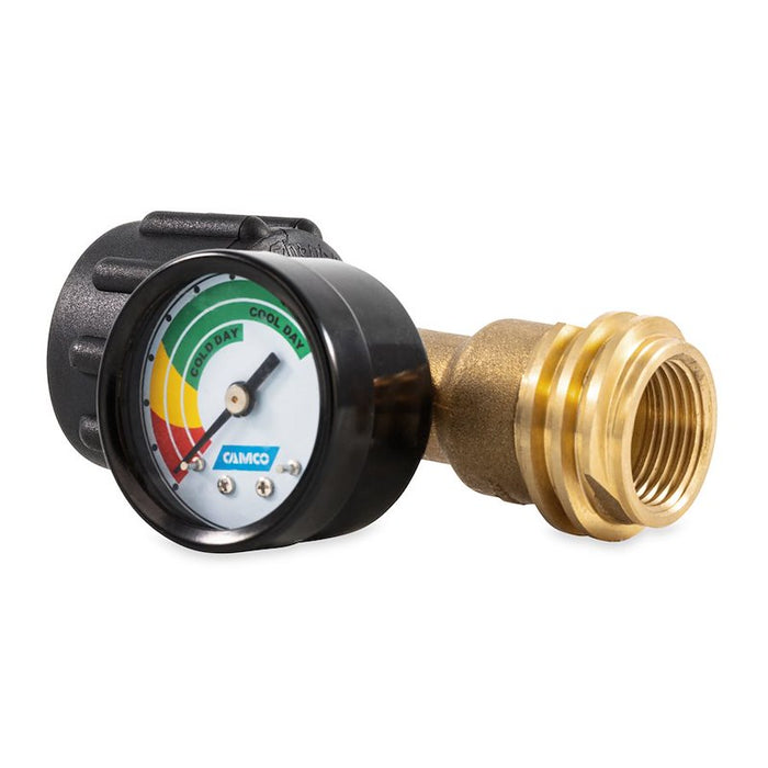 Camco 59023 Propane Gas Gauge Leak Detector with Brass Fitting - Front View | United RV Parts