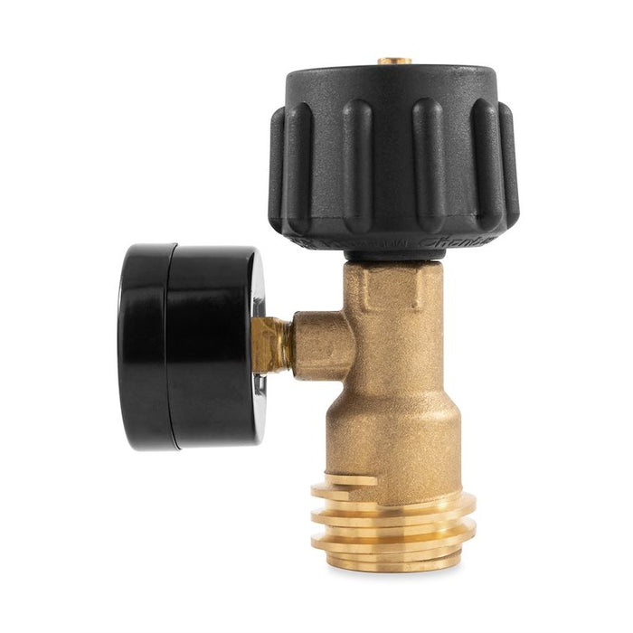 Camco LP Gas Regulator 59023 Brass Body with Black OPD Knob - Side Profile | United RV Parts