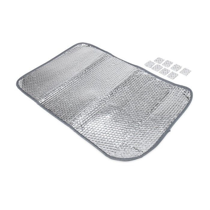 Silver Reflective RV Window Cover with Suction Cups - Flat View | United RV Parts