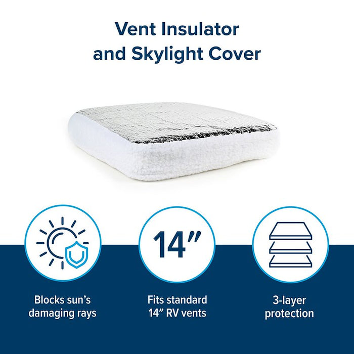 Camco Reflective Vent Insulator and Skylight Cover Features | United RV Parts