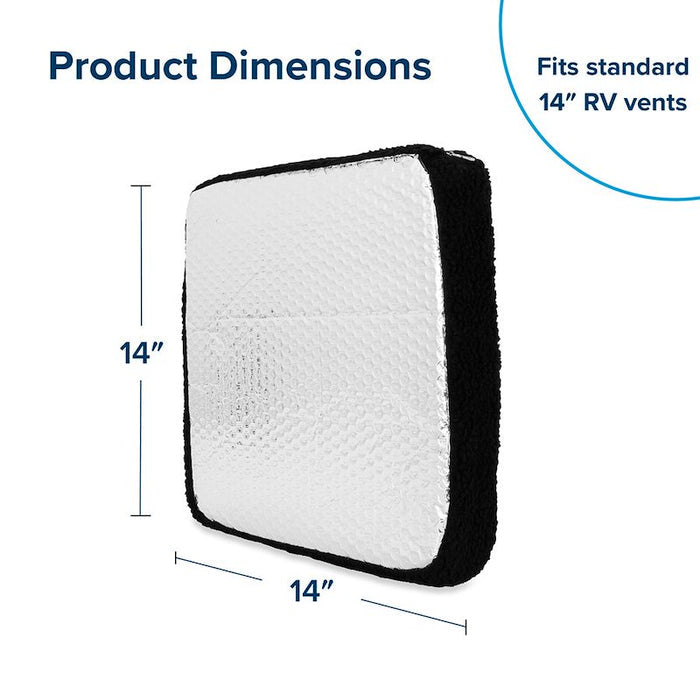 14x14 Reflective Vent Insulator - Product Dimensions Diagram | United RV Parts