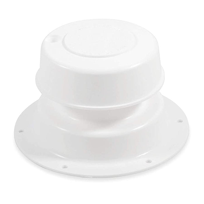 Polar White UV-Stabilized Plastic RV Plumbing Vent Cap 40032 - Angled View | United RV Parts