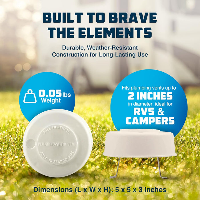 Camco 40034 Weather-Resistant Vent Cap Features - Product Information | United RV Parts