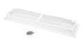 White Camco RV Refrigerator Vent Base 42161 with Aluminum Screen - Top View | United RV Parts